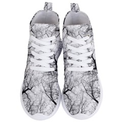 Forest Trees Silhouette Tree Women s Lightweight High Top Sneakers