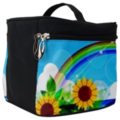 Sunflower And Rainbow Ocean Bokeh Make Up Travel Bag (big) by Pakrebo