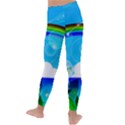 Sunflower And Rainbow Ocean Bokeh Kids  Lightweight Velour Leggings View4