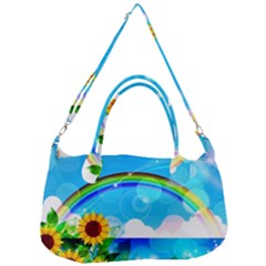 Sunflower And Rainbow Ocean Bokeh Removal Strap Handbag