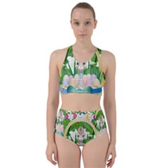 Graphic Easter Easter Basket Spring Racer Back Bikini Set by Pakrebo