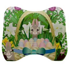 Graphic Easter Easter Basket Spring Velour Head Support Cushion