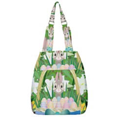 Graphic Easter Easter Basket Spring Center Zip Backpack