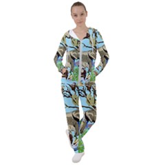 Zoo Animals Peacock Lion Hippo Women s Tracksuit