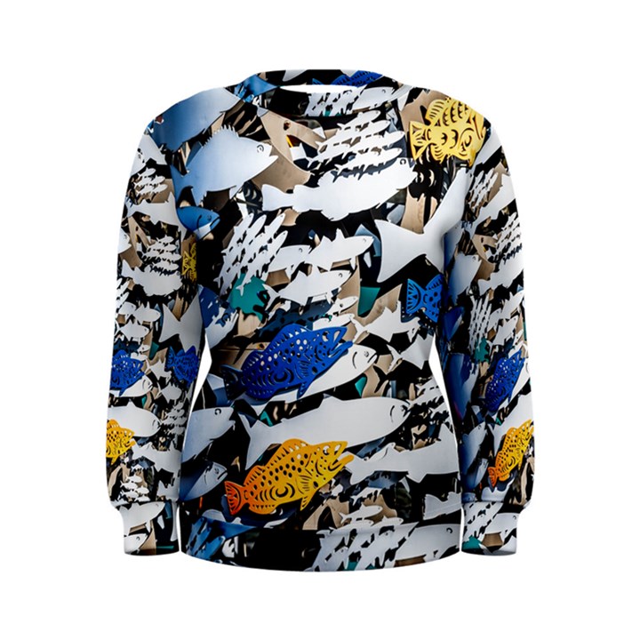 Art Fish Salmon Sydney Metal Women s Sweatshirt