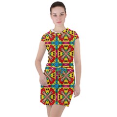 Seamless Pattern Tile Tileable Drawstring Hooded Dress