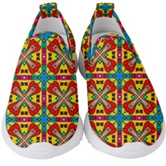 Seamless Pattern Tile Tileable Kids  Slip On Sneakers