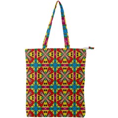 Seamless Pattern Tile Tileable Double Zip Up Tote Bag