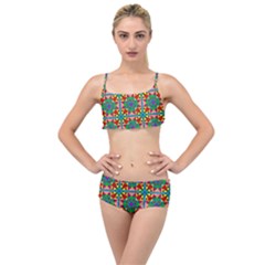 Seamless Pattern Tile Tileable Layered Top Bikini Set