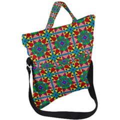 Seamless Pattern Tile Tileable Fold Over Handle Tote Bag