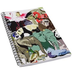 Zoo Animals Peacock Lion Hippo 5 5  X 8 5  Notebook by Pakrebo