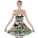 Zoo Animals Peacock Lion Hippo Strapless Bra Top Dress View1