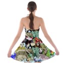 Zoo Animals Peacock Lion Hippo Strapless Bra Top Dress View2