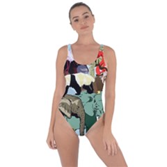 Zoo Animals Peacock Lion Hippo Bring Sexy Back Swimsuit by Pakrebo