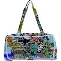 Zoo Animals Peacock Lion Hippo Multi Function Bag by Pakrebo