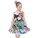 Zoo Animals Peacock Lion Hippo Kids  Summer Dress View1