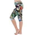 Zoo Animals Peacock Lion Hippo Lightweight Velour Cropped Yoga Leggings View2