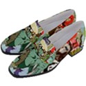 Zoo Animals Peacock Lion Hippo Women s Chunky Heel Loafers View2