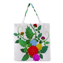 Flowers Floral Plants Nature Grocery Tote Bag by Pakrebo