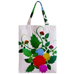 Flowers Floral Plants Nature Zipper Classic Tote Bag by Pakrebo