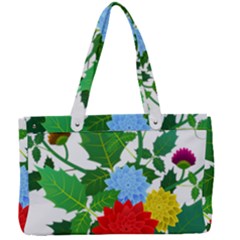 Flowers Floral Plants Nature Canvas Work Bag by Pakrebo