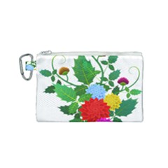 Flowers Floral Plants Nature Canvas Cosmetic Bag (small) by Pakrebo