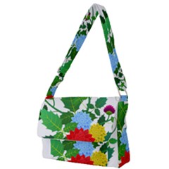 Flowers Floral Plants Nature Full Print Messenger Bag by Pakrebo