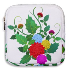 Flowers Floral Plants Nature Mini Square Pouch by Pakrebo