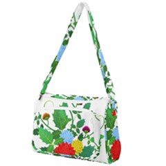 Flowers Floral Plants Nature Front Pocket Crossbody Bag by Pakrebo