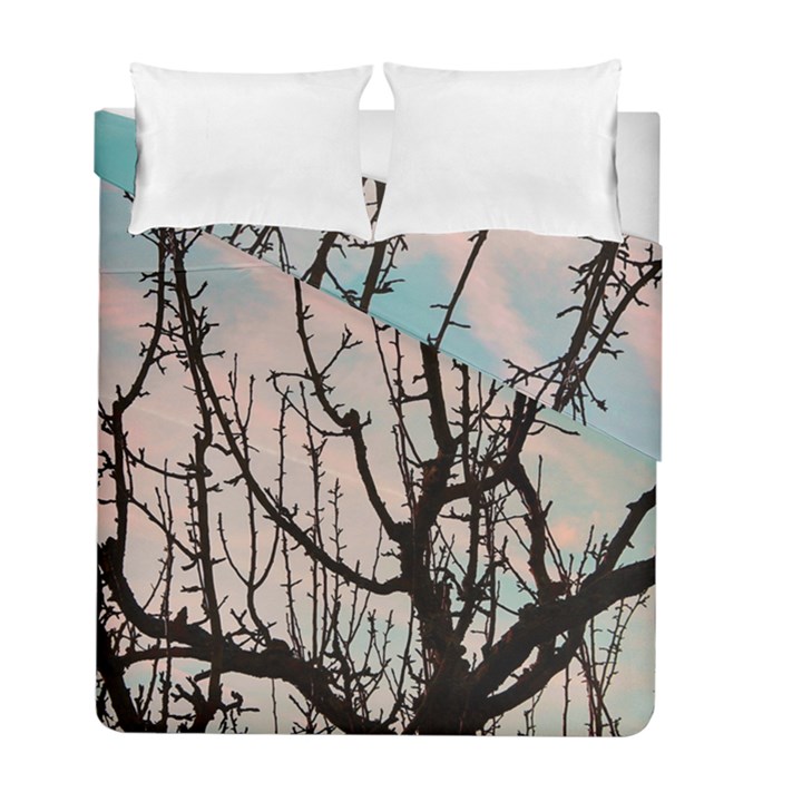 Fruit Tree Silhouette Aesthetic Duvet Cover Double Side (Full/ Double Size)