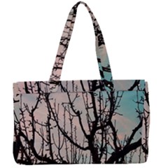 Fruit Tree Silhouette Aesthetic Canvas Work Bag by Pakrebo