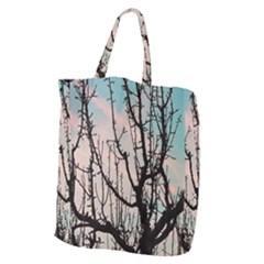 Fruit Tree Silhouette Aesthetic Giant Grocery Tote by Pakrebo