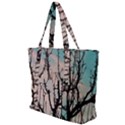 Fruit Tree Silhouette Aesthetic Zip Up Canvas Bag View1