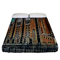 Architecture City Building Travel Fitted Sheet (queen Size) by Pakrebo