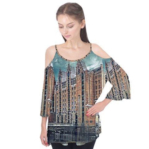 Architecture City Building Travel Flutter Tees by Pakrebo