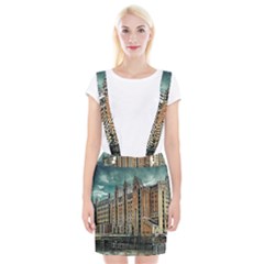 Architecture City Building Travel Braces Suspender Skirt by Pakrebo