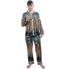 Architecture City Building Travel Men s Satin Pajamas Long Pants Set by Pakrebo