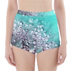 Dandelion Seeds Flower Nature High-waisted Bikini Bottoms by Pakrebo