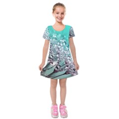 Dandelion Seeds Flower Nature Kids  Short Sleeve Velvet Dress by Pakrebo