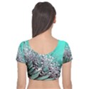 Dandelion Seeds Flower Nature Velvet Short Sleeve Crop Top  View2