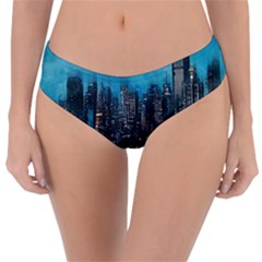 Cityscape Buildings Skyscraper Reversible Classic Bikini Bottoms by Pakrebo