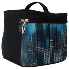 Cityscape Buildings Skyscraper Make Up Travel Bag (big) by Pakrebo