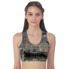 Castle Mansion Architecture House Sports Bra by Pakrebo