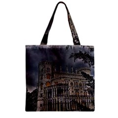 Castle Mansion Architecture House Zipper Grocery Tote Bag by Pakrebo