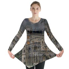 Castle Mansion Architecture House Long Sleeve Tunic  by Pakrebo