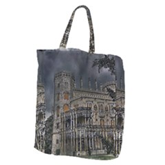 Castle Mansion Architecture House Giant Grocery Tote by Pakrebo