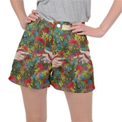 Touch Watercolor Xie Shihong Art Ripstop Shorts by Pakrebo