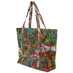 Touch Watercolor Xie Shihong Art Zip Up Canvas Bag by Pakrebo