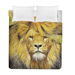 Lion Lioness Wildlife Hunter Duvet Cover Double Side (full/ Double Size) by Pakrebo