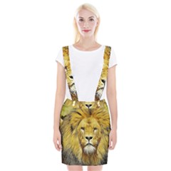 Lion Lioness Wildlife Hunter Braces Suspender Skirt by Pakrebo